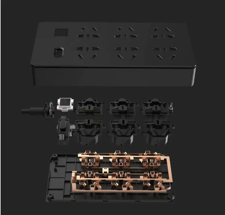 Xiaomi Mijia, 6 портов, Беспроводная розетка, конвертер, патч-панель, защита от перегрузки, 750, огнестойкая, умный дом, силовая полоса