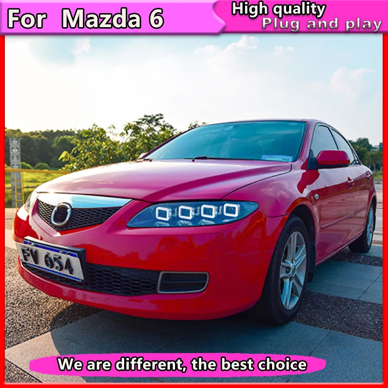 Автомобильный Стайлинг для Mazda 6 фары 2004 2012 светодиодный DRL высокий низкий пучок 4