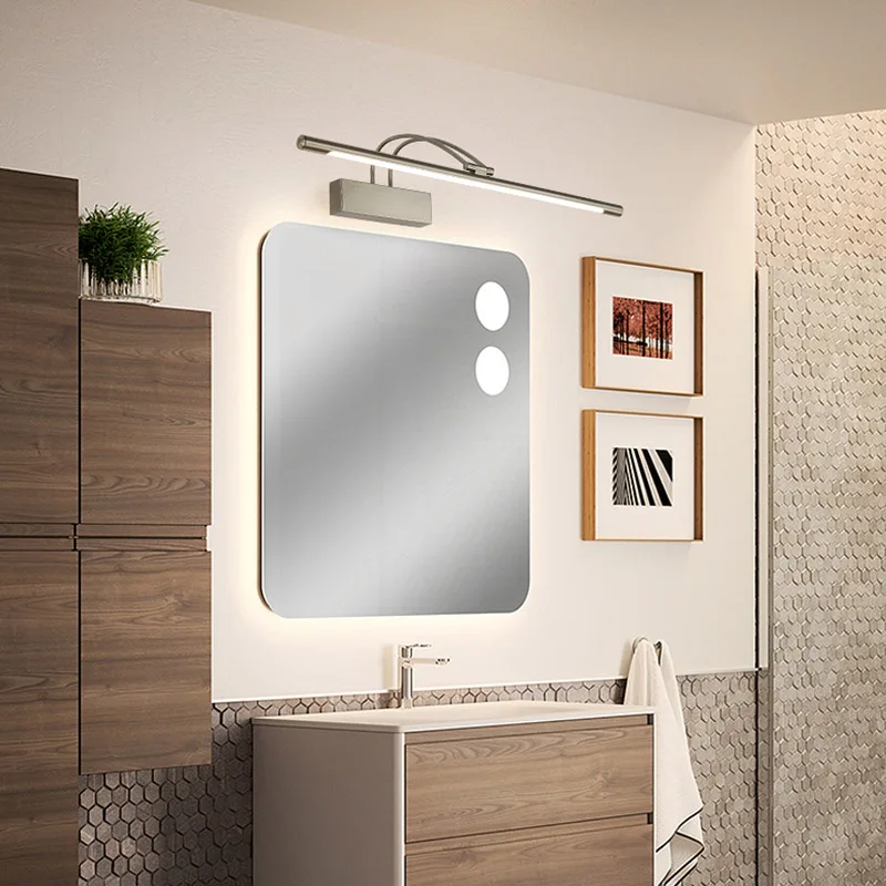 Artpad American 41cm 8W Iron Black Bathroom Wall Light Fixtures Side Mirror Retro Lamp Led Make Up Dressing Room | Лампы и освещение
