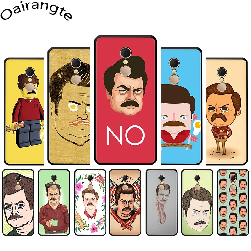 Мягкий чехол для телефона Ron Swanson Redmi 5 6 A Pro S2 7 GO Note 4 4X 5A Prime|Бамперы| |