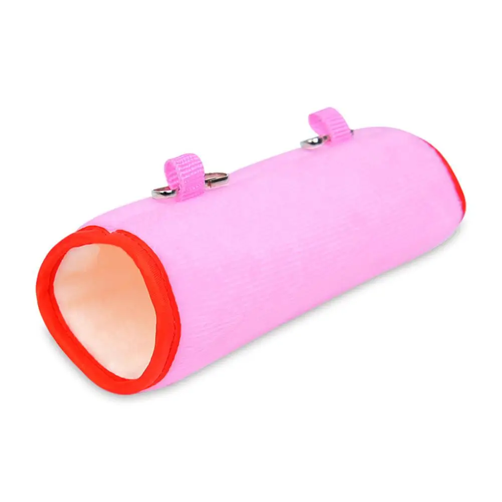 Pink Cylinder Зимний мягкий теплый туннельный домик хомяка, подвесная клетка для домашних животных, гамак, качели, гнездо для сна - Цвет: Pink Cylinder