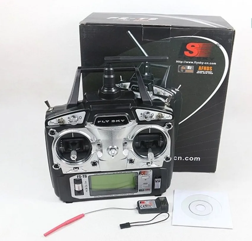 Flysky FS T6 6ch 2 4g ЖК экран передатчик + R6B приемник RC Квадрокоптер вертолет игрушки
