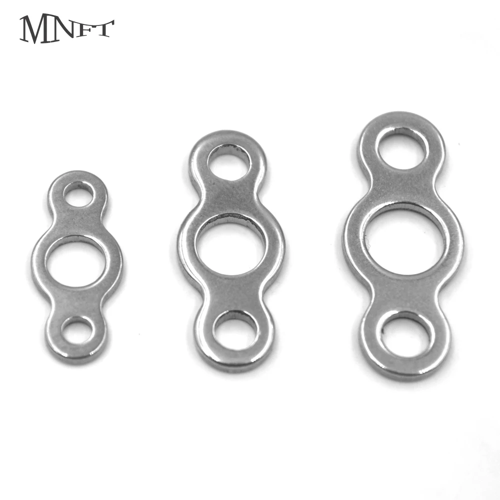 

MNFT 30Pcs Jigging Rings Sea Fishing Stainless Steel Seamless Connector Three Holes Ring Assist Hook Accessaries