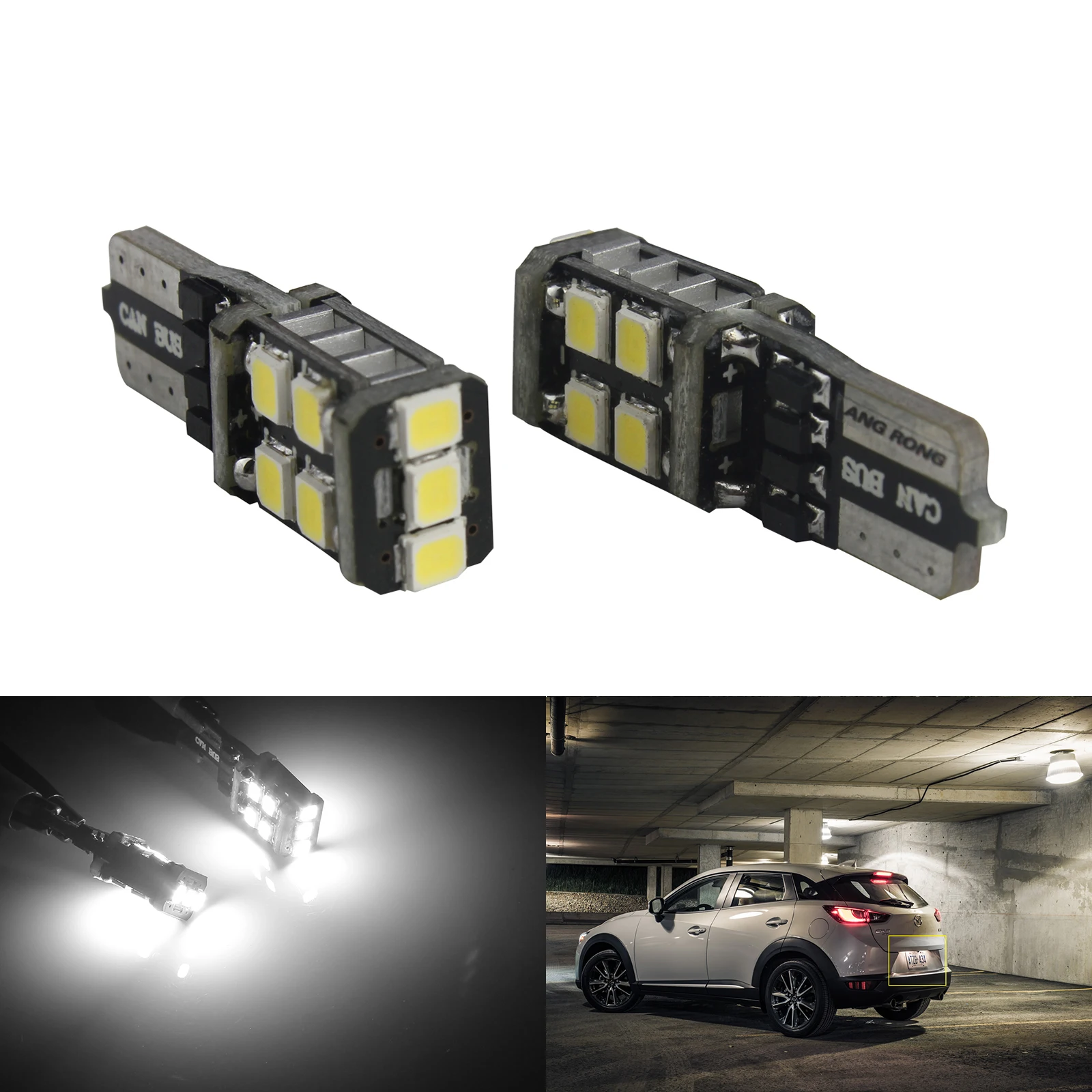 ANGRONG 10x T10 11SMD 3528 LED белый 194 W5W светодиодный 168 COB кварцевая Автомобильная