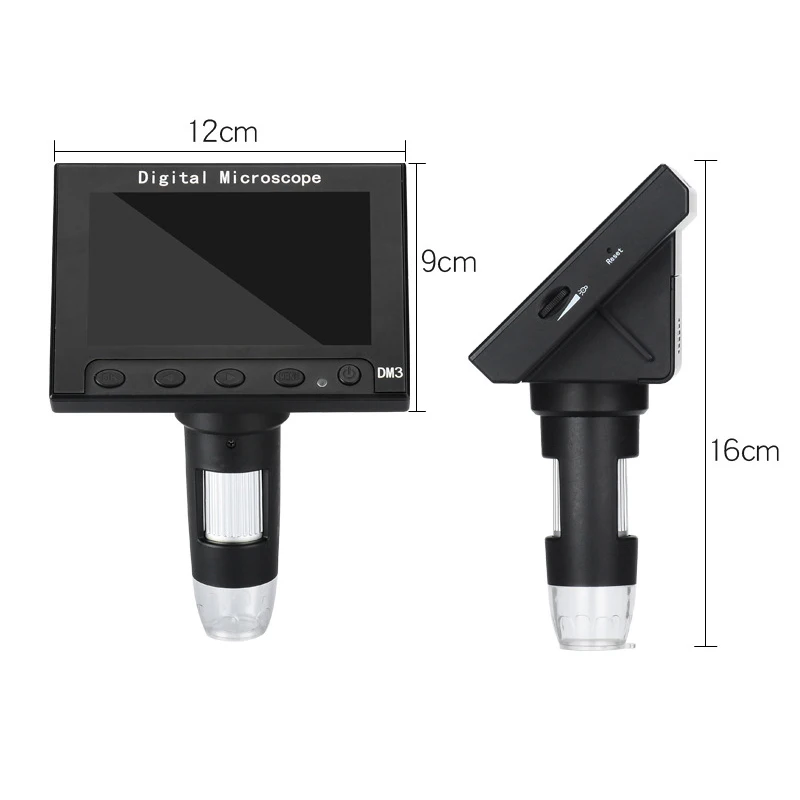 1X-1000X Регулируемый 4 3-дюймовый USB электронный ЖК-цифровой видео микроскоп камера