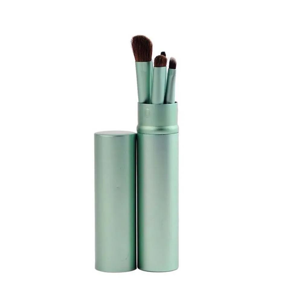Новый модный стиль 5 шт. набор кистей для макияжа + круглая трубка косметическая