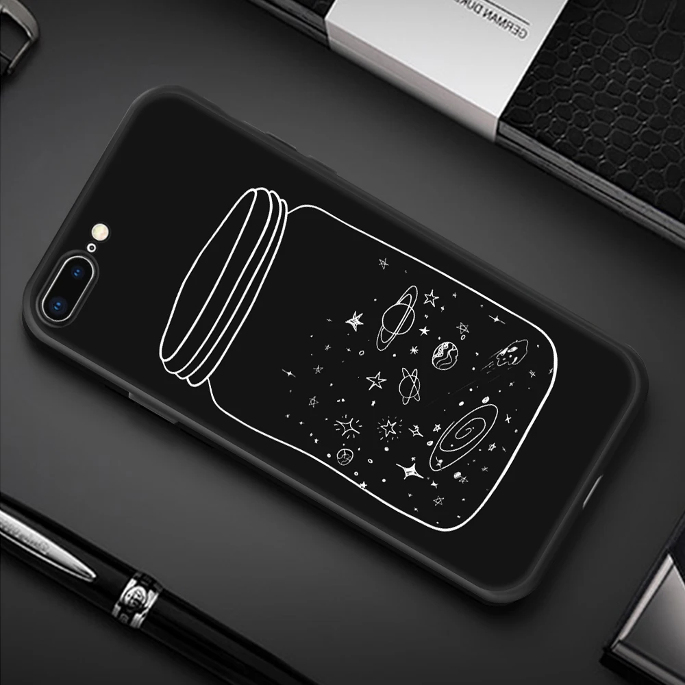 18 Модный чехол для телефона с изображением космоса для iPhone 6, 6 S, 7, 8 Plus, 5, 5S, SE, X, XR, XS, Max, 7, милый чехол с изображением планеты, Луны, звезды, силиконовая задняя крышка, мягкий ТПУ - Цвет: 18