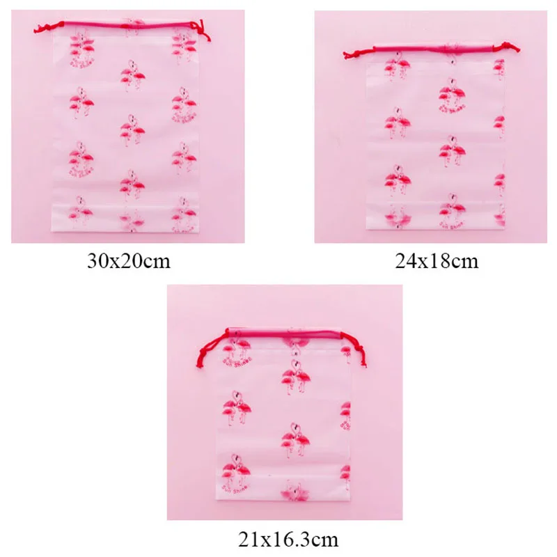 Flamingo Drawstring Travel Storage Bag Portable Luggage Organizer Shoe Closet Clothes Save Space Dust-proof Pouch | Дом и сад