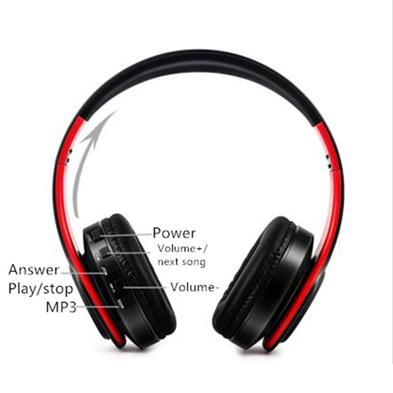 Новые красочные Bluetooth гарнитура стерео Бас аудио Mp3 Беспроводные наушники