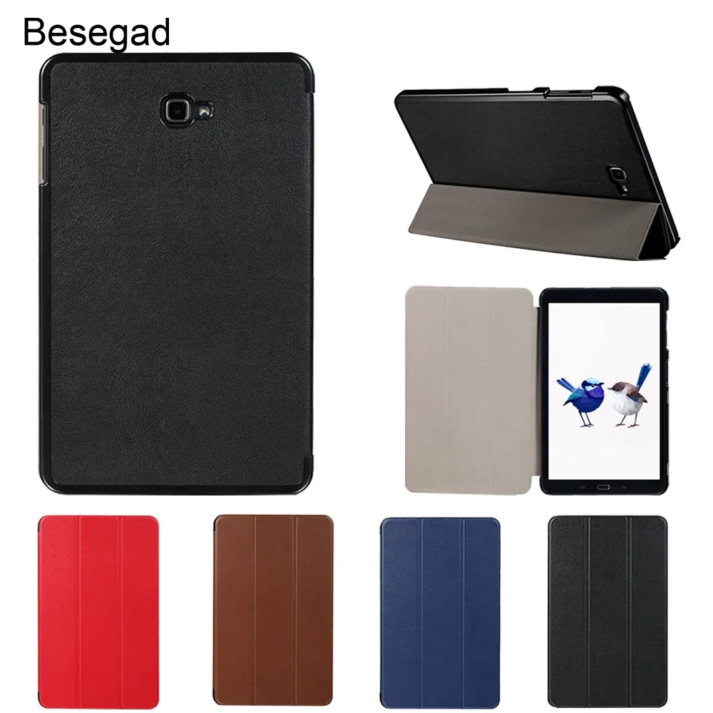 Ультратонкий складной умный мини чехол Besegad с подставкой для Samsung Galaxy Tab A T580 T585 T 580