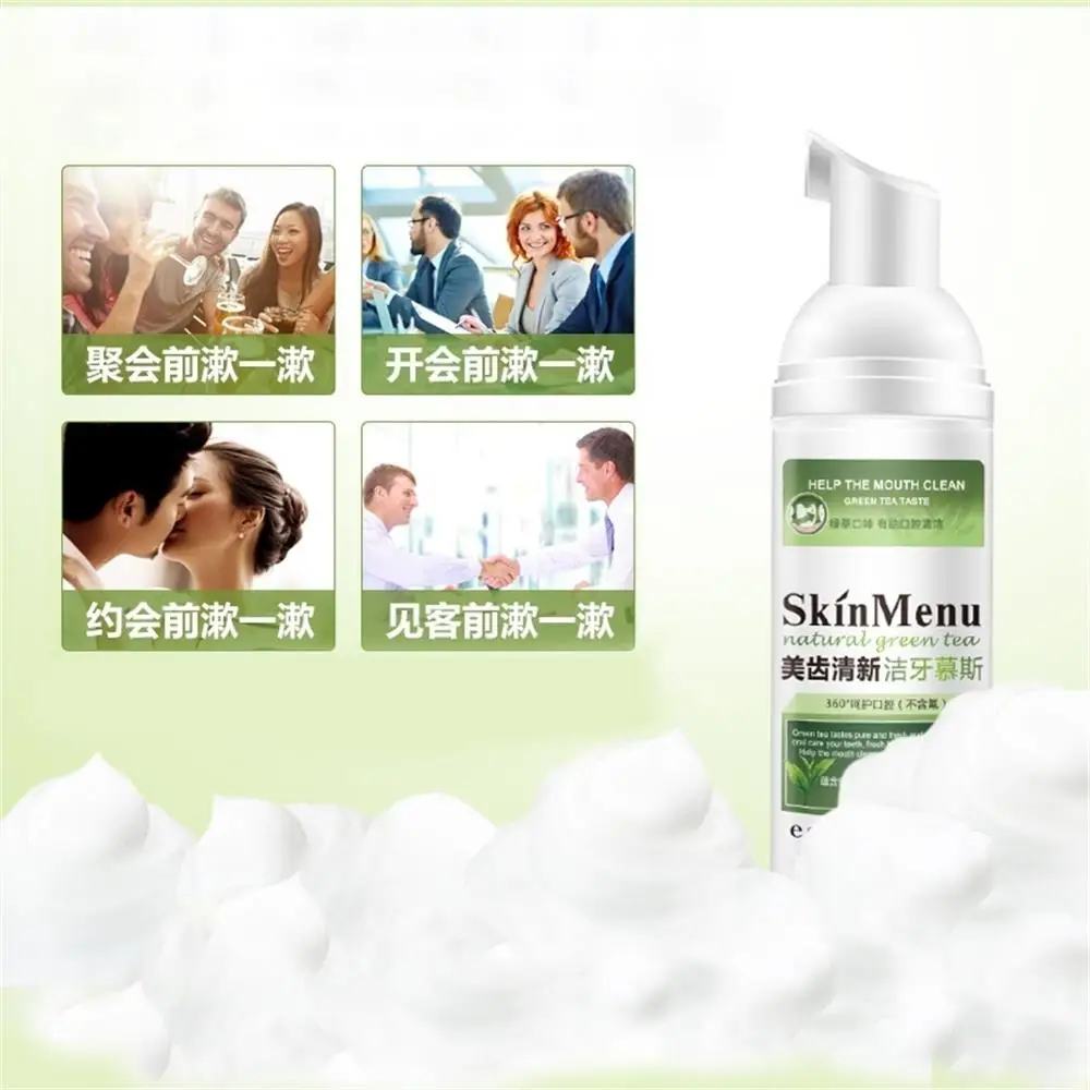 Мусс для чистки зубов свежий тон рандомное средство устранения неприятного