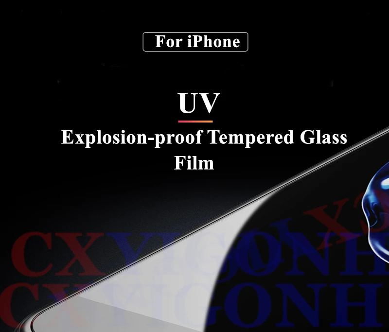 Нано жидкое полное клеевое УФ стекло для iPhone 6 7 8 X XS XR Закаленное стекло пленка для iPhone 6 7 8 Plus XS XR XS Max защитное стекло