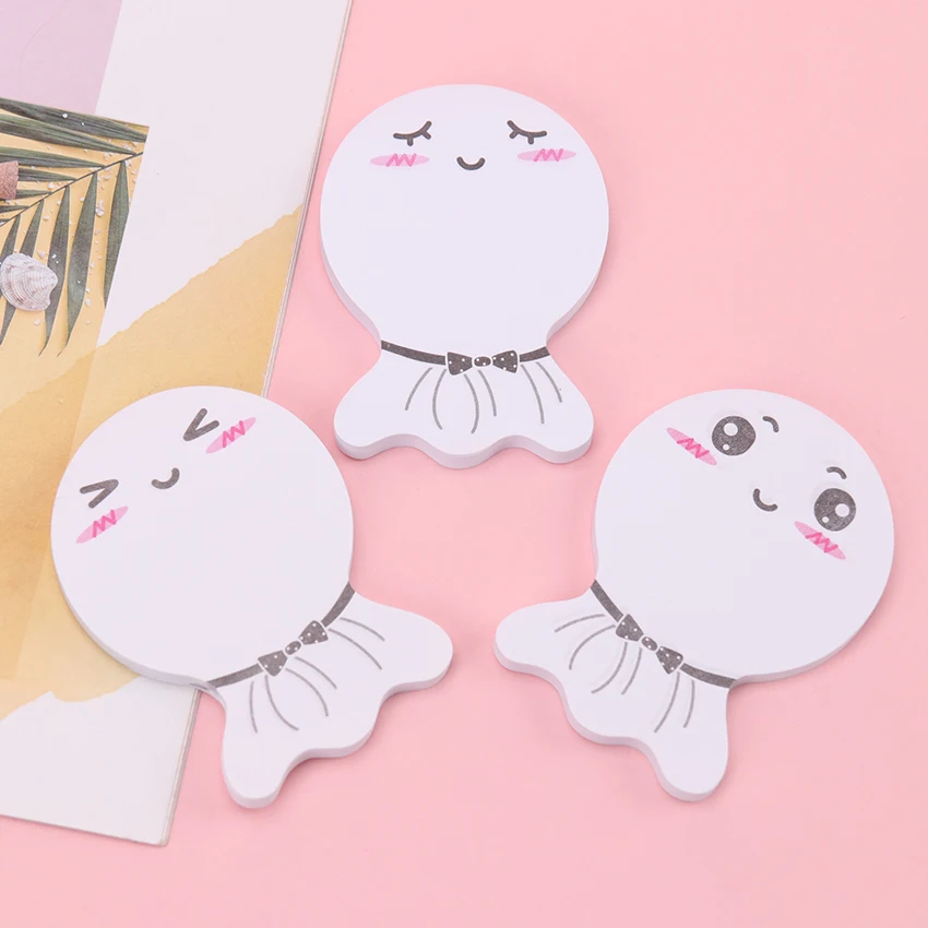 1 шт./50 листов Smile Face Memo Pad Милая клейкая наклейка для заметок бумага этикеток Papeleria