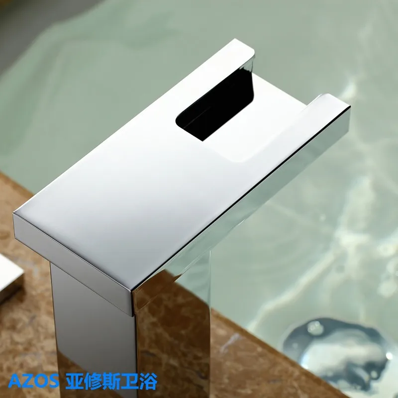 3 цвета светодиодный хромированный Водопад отверстия раковина высокий