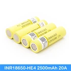 Оригинальный аккумулятор 18650, he4, 3,6 В, 2500 мАч, 20A, 35A, аккумулятор с высоким потоком энергии 18650, he4, электроинструменты, батарея Turmera 18650, HE4, 2500 мАч, jun28