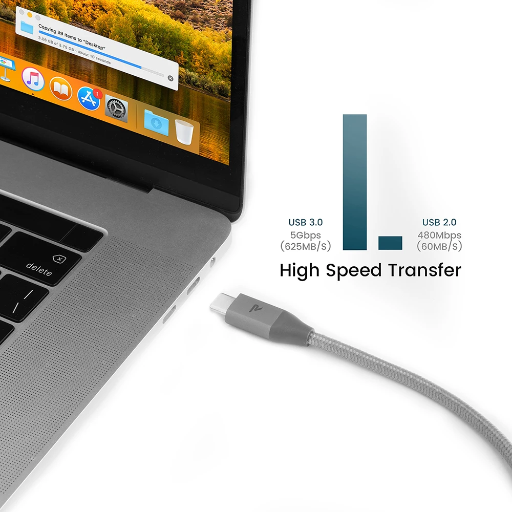 RAMPOW USB C адаптер для MacBook Air 5 V/3A Быстрая зарядка типа к OTG samsung S9/huawei P20|Переходники и