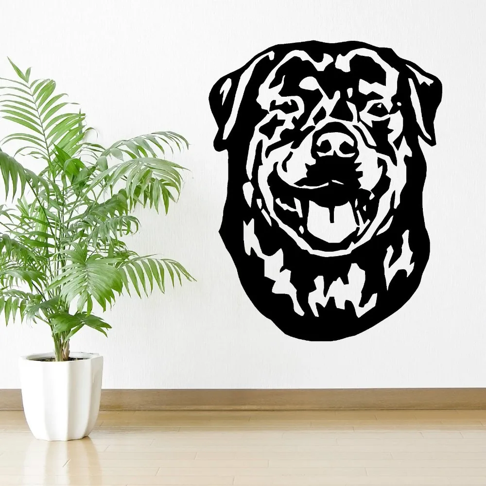 

New Design Wall Decals ROTTWEILER HUND Vinyl kunst aufkleber Wall Stickers Home Decor Living Room Wall Mural Dog Wallpaper J554