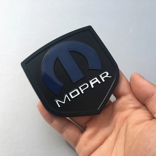 1 шт., 3D металлический щит MOPAR, неправильная металлическая эмблема, Задняя эмблема на багажник, автомобильные наклейки для JEEP Fiat Chrysler, автомобильный Стайлинг - Название цвета: MOPAR