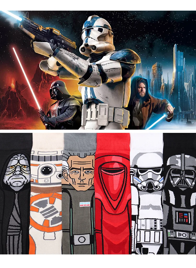 2018 хит рисунок Звездные войны носки для мужчин и женщин повседневные забавные