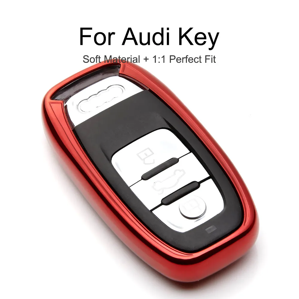 Защитный чехол для автомобильных ключей из ТПУ AUDI A1 A3 A4 A5 A6 A4L A6L Q3 Q5 Q7 TT B7 B8 B9 S6 R8