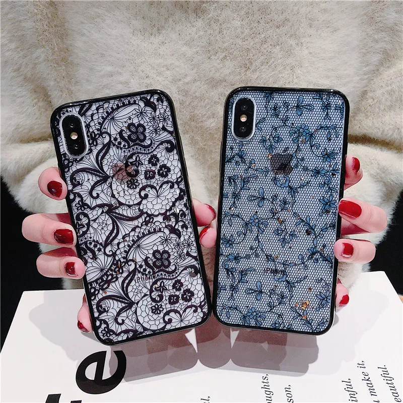 Ourpho Luxury fashion phone case for iPhone X XR XS MAX lace series Case 6 6s 7 8plus | Мобильные телефоны и аксессуары
