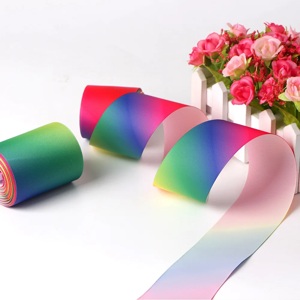 5Yards Single-face Printed Grosgrain Ribbon 25mm 38mm Decorative Ribbons Christmas Wedding Gift Wrapping Hair Bow Accessories | Дом и сад