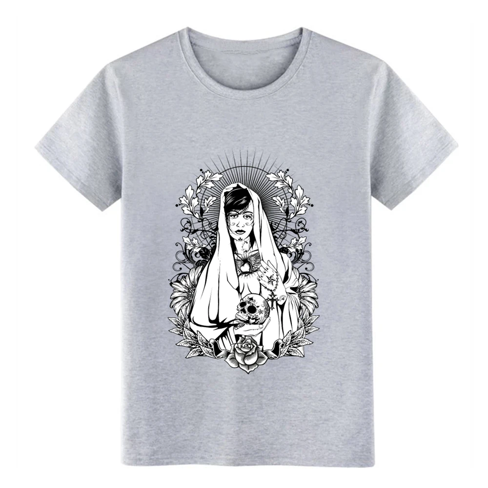 Men's Holy Maria t shirt Print cotton size S-3xl Basic Solid Interesting Comical Spring Trend | Мужская одежда