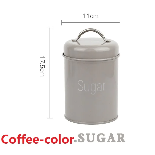GeyrSugar 1-3 шт./компл. Чай Кофе Suga резервуар для хранения крышка Железный Кухня посуда Многофункциональный Круглая Коробка Чехол бытовые качественные красивые - Цвет: GeyrSugar