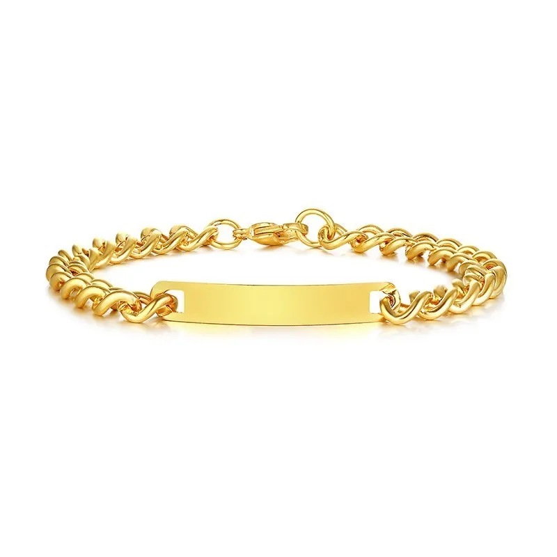 men goldbracelet Пользовательские координатные цепи браслет именное покрытие персонализированные Нержавеющая сталь пары подарок на день святого Валентина для мужчин и женщин - Окраска металла: men goldbracelet