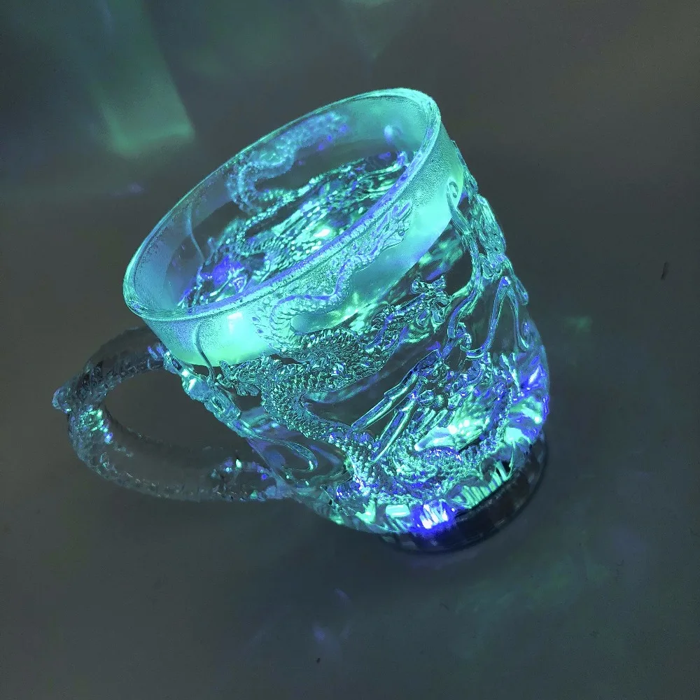 285ML Creative Gift Cup Water LED Induction Rainbow Color Light Chameleon Flashing Mug Sensor Beer | Дом и сад