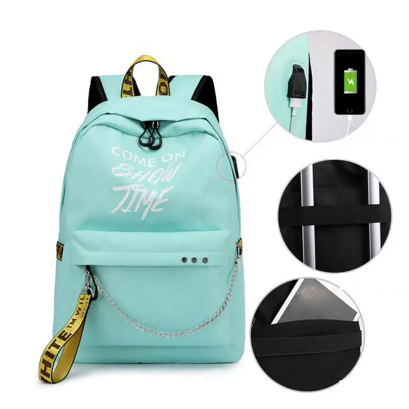 GN Women's Backpack School Bag for Teenage Girls New Waterproof Nylon a bag Travel Soulder Bags Female Preppy Style Knapsack - Цвет: GN