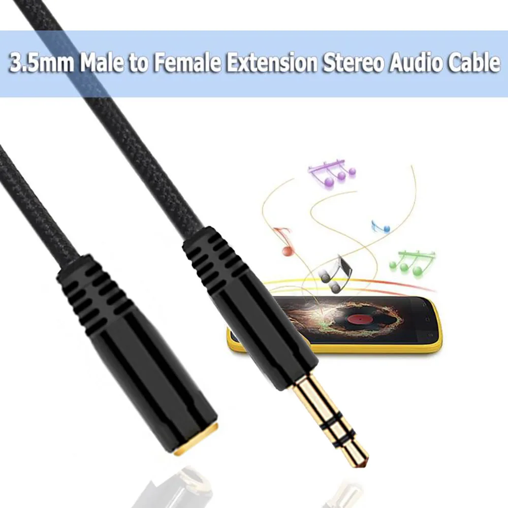 

3.5 mm Audio Extender Cord Audio Cable For Computer iPhone Player Headphone Extension Cable 3.5mm Jack Male to Female Aux Cable