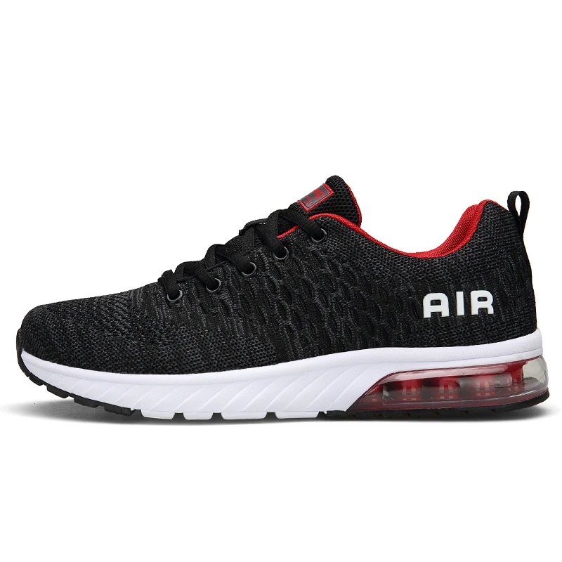 2018Men's flying woven sneakers cushion cushioning sports breathable four seasons men's running shoes |