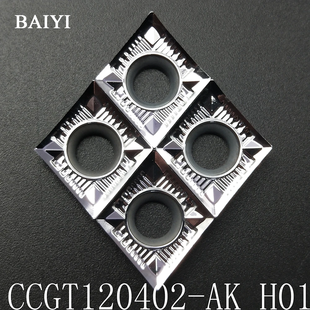 

10pcs CCGT120402-AK H01 CCGT430.5-AK H01 Carbide insert Tungsten Inserts turning blade CCGT120402 Used for Aluminum10pcs CCGT120