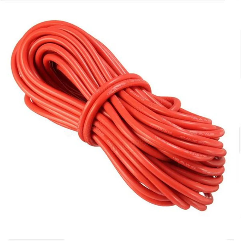 Горячая Sale10 метр Красный силиконовый провод кабель 10/12/14/16/18/20/22AWG гибкий кабель с ПВХ изоляцией кабель в оплетке