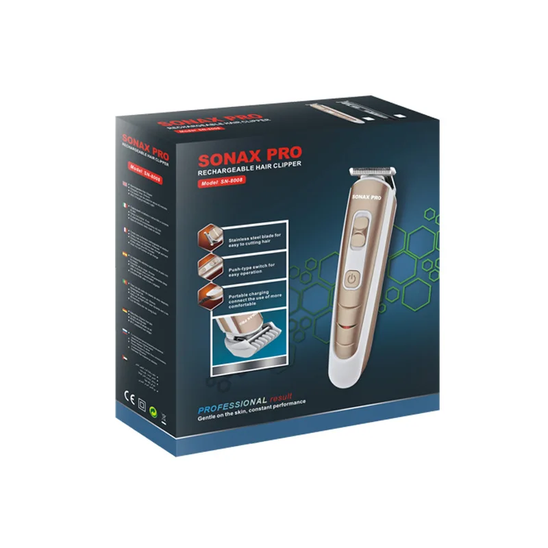 SONAX PRO Электрический триммер для волос Машинка стрижки бороды Парикмахерская