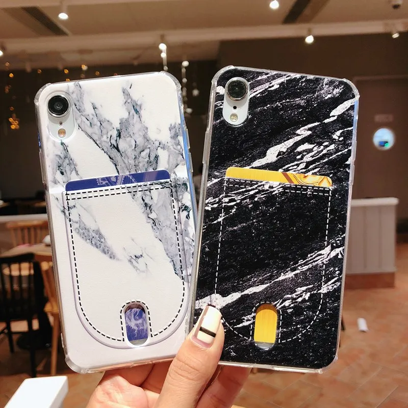 Держатель для карт чехол iPhone 6 6s мягкие силиконовые чехлы 7 8 Plus 5S se XS MAX XR Capa Funda |