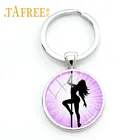 TAFREE Танцующая на шесте Женская силуэт брелок и брелоки Автомобильная сумка Подвеска танцор вечерние НКА клуб подарок ювелирные изделия PD08