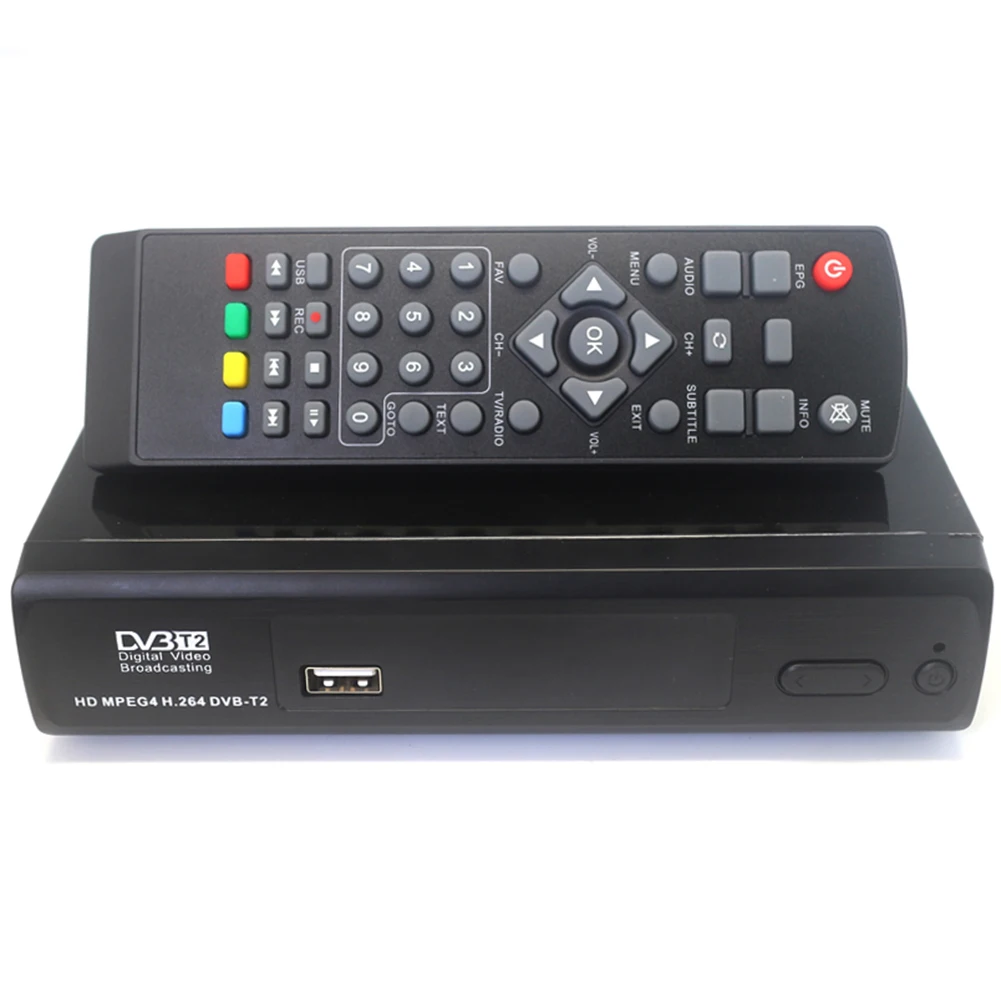 1080 P DVB T2 полный HD ТВ тюнер дистанционное управление Box Декодер каналов кабельного
