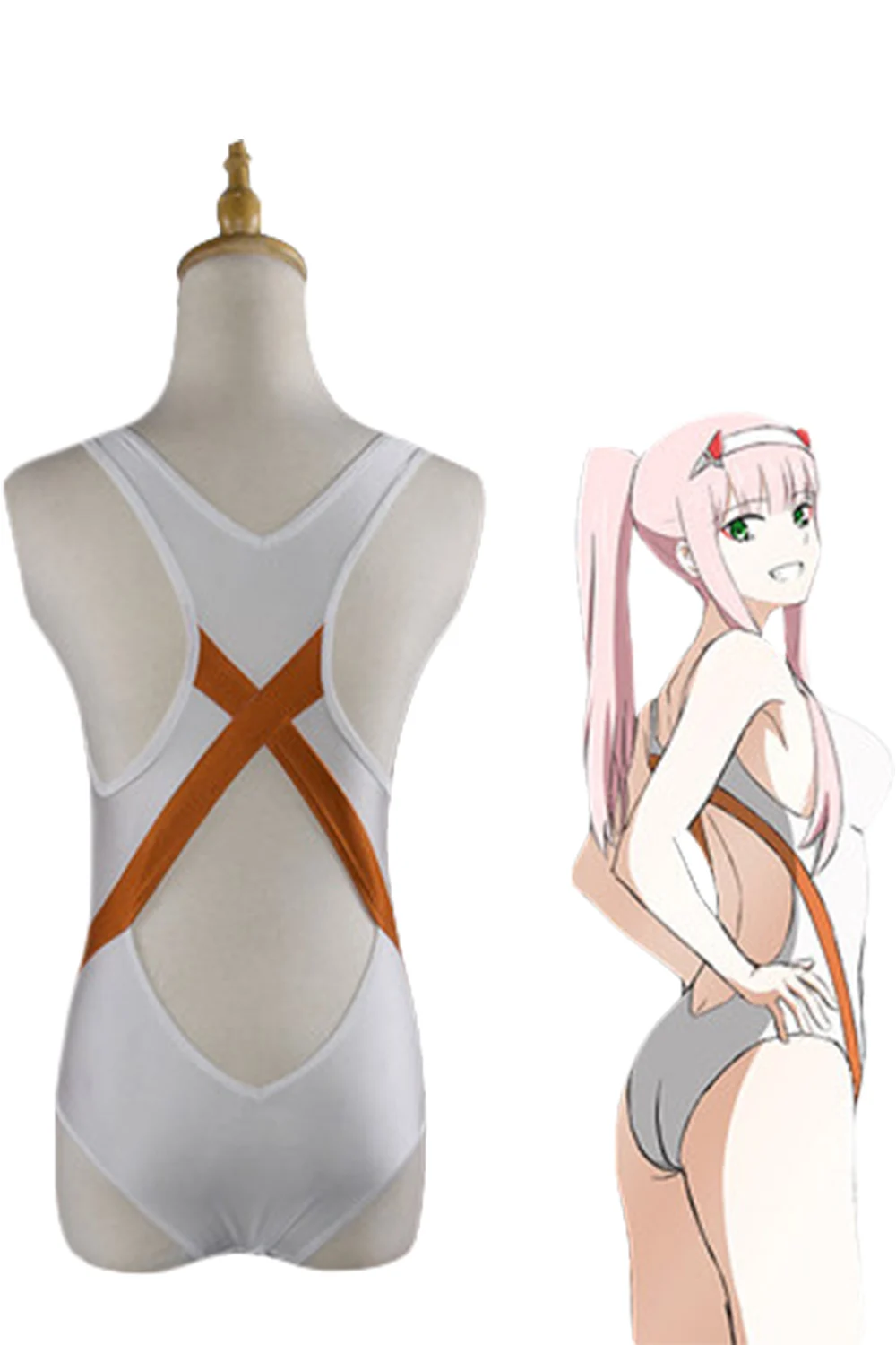 Женский костюм для косплея DARLING in the FRANXX Zero из двух частей: 002 карнавальный на