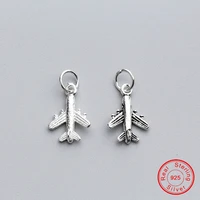 uqbing 15 511mm vintage jewelry 925 sterling silver charms findings elegant airplane pendant charms acessories