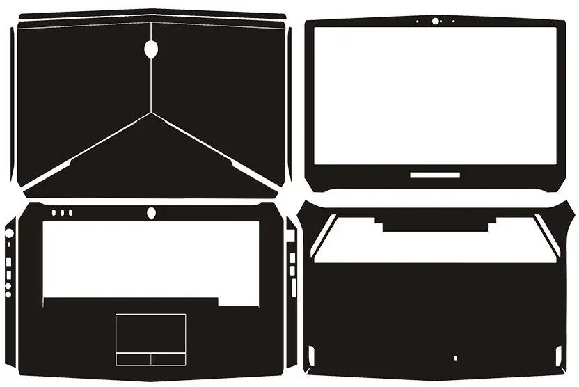 Специальный чехол из углеродного волокна для ноутбука Виниловая наклейка Alienware 15
