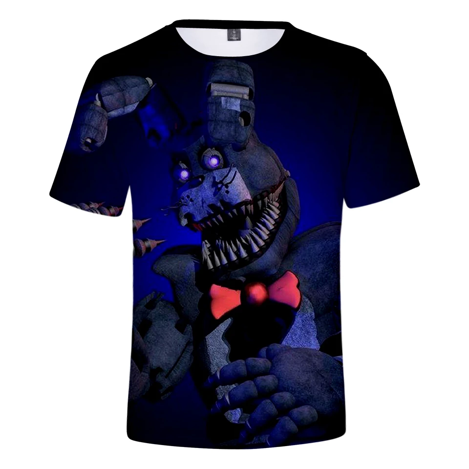 Футболка Fnaf с 3D принтом пять ночей у FNAF для мужчин и женщин модная рубашка