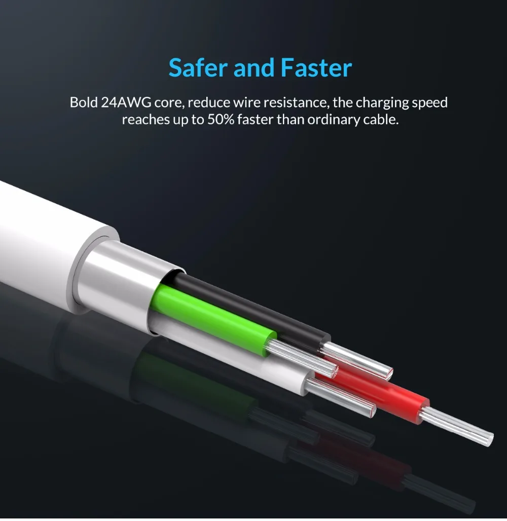 ORICO LTG светящийся usb-кабель питания зарядки и синхронизации данных освещение кабель 1 м USB зарядное устройство адаптер для iphone 8 7 6