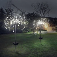 new garden solar firework light with 8 lighting modes string outdoor patio pathway decor lights christmas lawn decoration light
