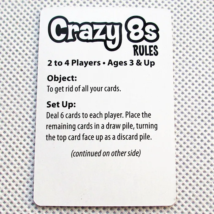 Бесплатная доставка высокое качество сумасшедшие 8 s игровые карты забавная