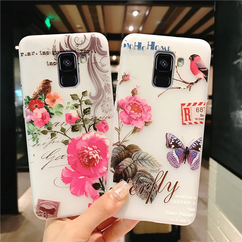 Чехол для samsung Galaxy A8 A5 2018 capinha Мягкий Роскошный силиконовый 3d милый Оригинальный