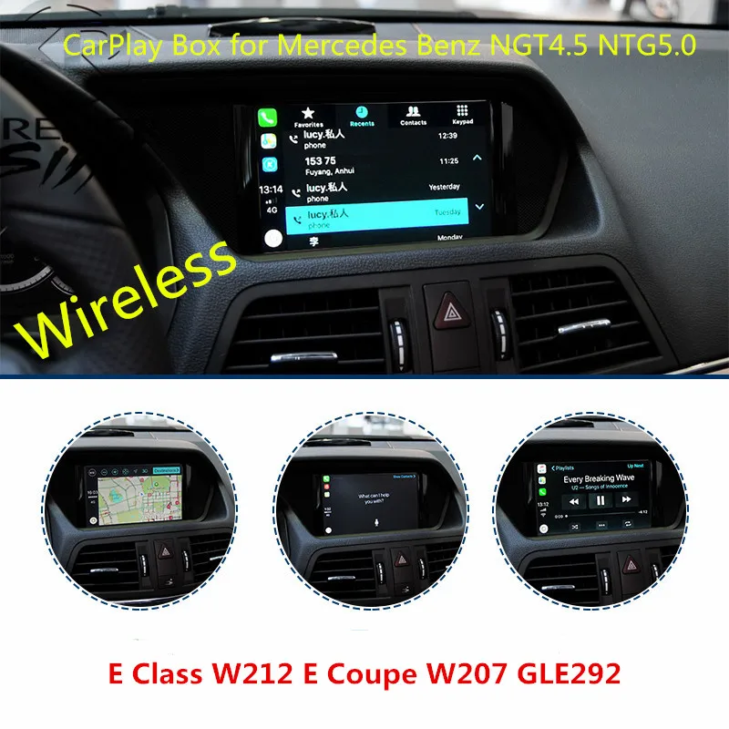 Послепродажный беспроводной Carplay смарт-бокс для Mercedes Benz E Class W212 E Coupe W207 NTG4.5 NTG5.0