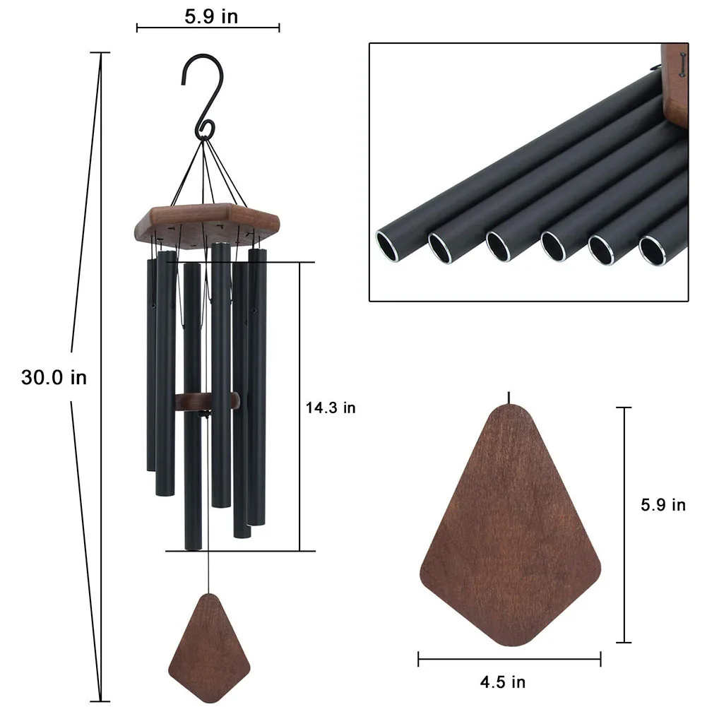 Новые китайские колокольчики двор Античная удивительные сад медные трубки Windchime