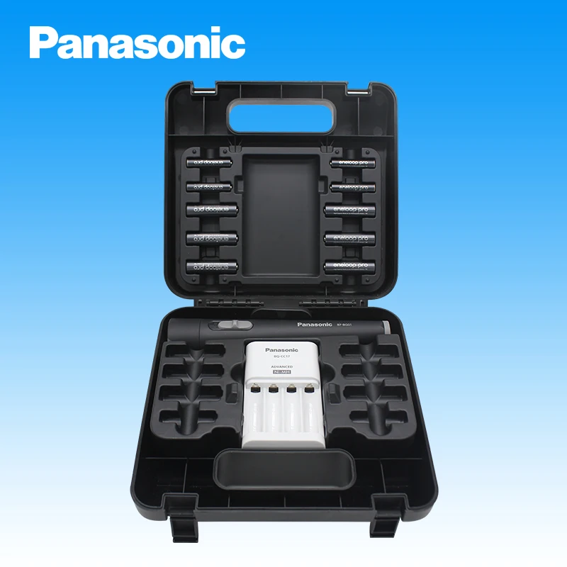Оригинальная Panasonic коробка с инструментами, наборы 1,2 в Ni-MH 6 шт AA Аккумуляторы+ 4 шт AAA аккумуляторная батарея+ зарядное устройство+ фонарик